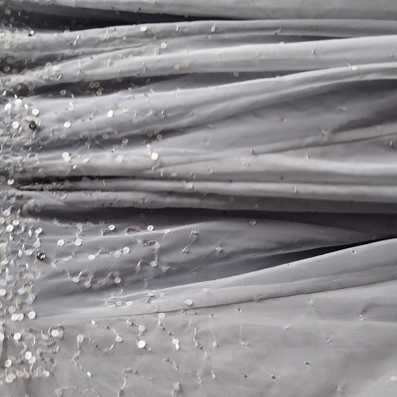 Mac duggal 93655 Grey 10 NWT, MOB perfect Cap Sl Aline - Picture 7 of 8